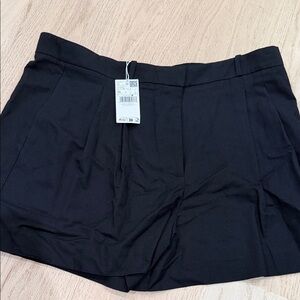 Mango High Waist Black Shorts